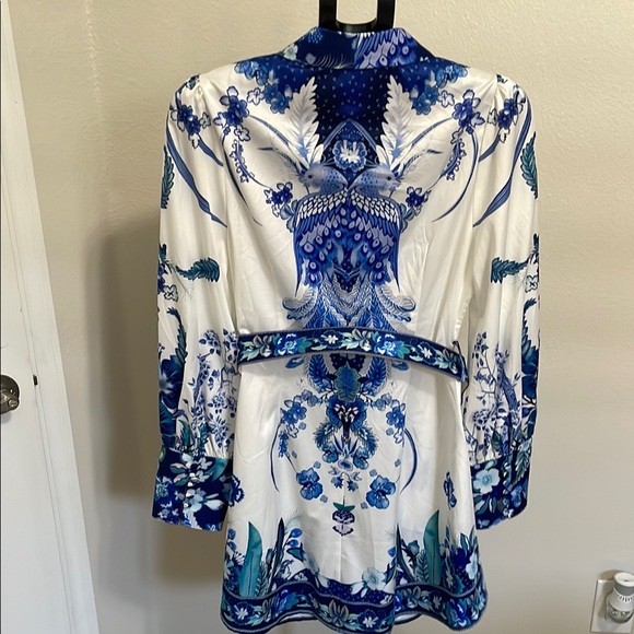 NWT Fashion Nova Blue and White Floral Dress - Picture 6 of 16